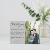 Eenvoudige Typografie Weddenschap Foto Hartelijk d Briefkaart (Staand voorkant)