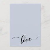 Eenvoudige Typografie Weddenschap Info Light Dusty Informatiekaartje (Achterkant)