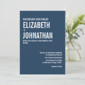 Eenvoudige Typografie Weddenschap Kaart (Staand voorkant)