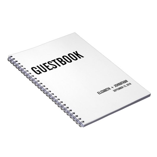 Eenvoudige Typografie Weddenschap Notitieboek (Rechterzijde)