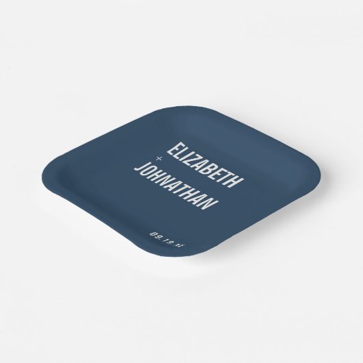 Eenvoudige Typografie Weddenschap Papieren Bordje (Gebogen)