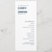 Eenvoudige Typografie Weddenschap Programmakaart (Voorkant)