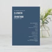 Eenvoudige Typografie Weddenschap Programmakaart (Staand voorkant)