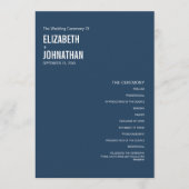 Eenvoudige Typografie Weddenschap Programmakaart (Voorkant)