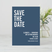 Eenvoudige Typografie Weddenschap Save The Date (Staand voorkant)