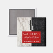 Eenvoudige Typografie Weddenschap sparen de Datum Magneet (Voorkant / Achterkant)