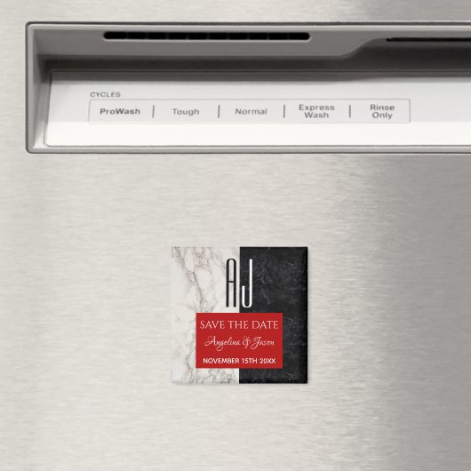 Eenvoudige Typografie Weddenschap sparen de Datum Magneet (Insitu (Vaatwasser))