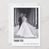Eenvoudige Typografie Weduwfoto Hartelijk dank Bedankkaart (Voorkant)