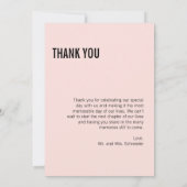 Eenvoudige Typografie Weduwfoto Hartelijk dank Bedankkaart (Achterkant)