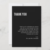 Eenvoudige Typografie Weduwfoto Hartelijk dank Bedankkaart (Achterkant)