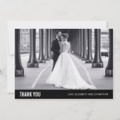 Eenvoudige Typografie Weduwfoto Hartelijk dank Bedankkaart (Voorkant)