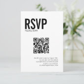 Eenvoudige Typografie Weduwwebsite QR Code RSVP (Staand voorkant)