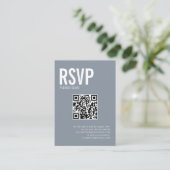 Eenvoudige Typografie Weduwwebsite QR Code RSVP Informatiekaartje (Staand voorkant)