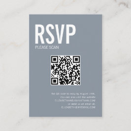 Eenvoudige Typografie Weduwwebsite QR Code RSVP Informatiekaartje