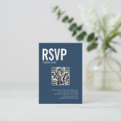 Eenvoudige Typografie Weduwwebsite QR Code RSVP Informatiekaartje (Staand voorkant)