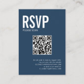 Eenvoudige Typografie Weduwwebsite QR Code RSVP Informatiekaartje (Voorkant)