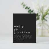 Eenvoudige Typografie White Black Wedding (Staand voorkant)