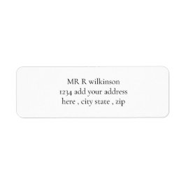 Eenvoudige typografie wit etiket