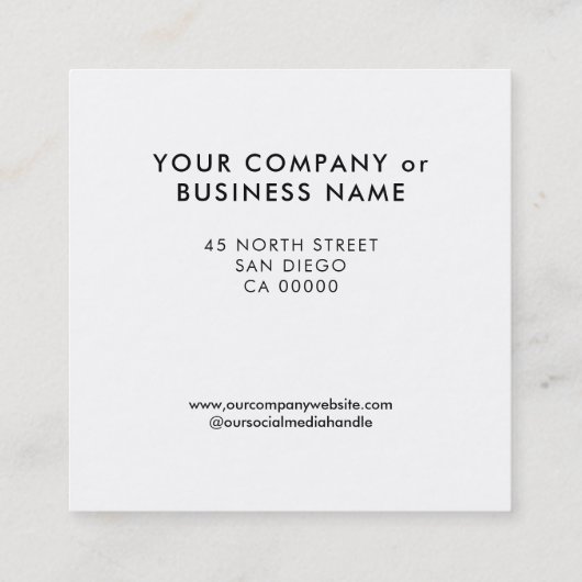 Eenvoudige typografie zakelijke coupon kortingskaa (Achterkant)