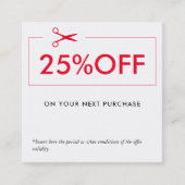 Eenvoudige typografie zakelijke coupon kortingskaa (Voorkant)