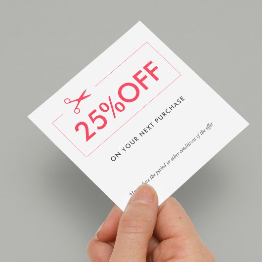 Eenvoudige typografie zakelijke coupon kortingskaa