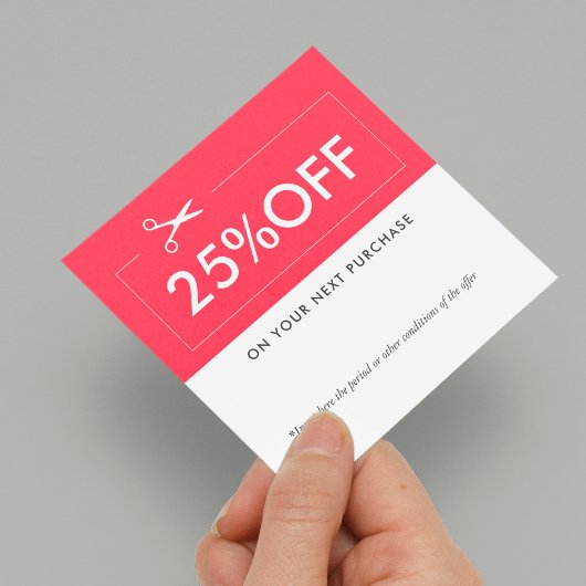 Eenvoudige typografie zakelijke coupon kortingskaa