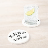 Eenvoudige typografie zandsteen onderzetter (Zijkant)