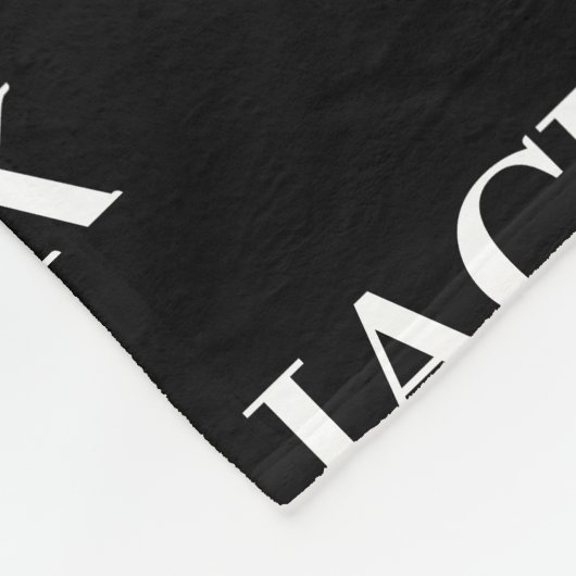 Eenvoudige Typografie Zwart Wit Aangepaste Naam De Fleece Deken (Hoek)