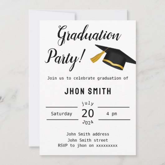 Eenvoudige typografie zwart-wit foto kaart (Voorkant)