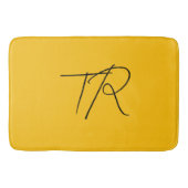 Eenvoudige typografische aangepaste initialen mini badmat (Voorkant)