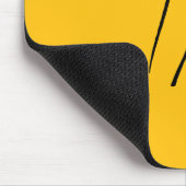 Eenvoudige typografische aangepaste initialen mini muismat (Hoek)