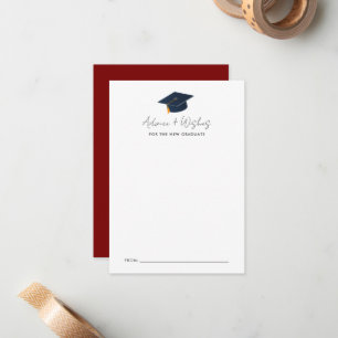 Eenvoudige Typografische Afstudeerwijsheid Notitiekaartje