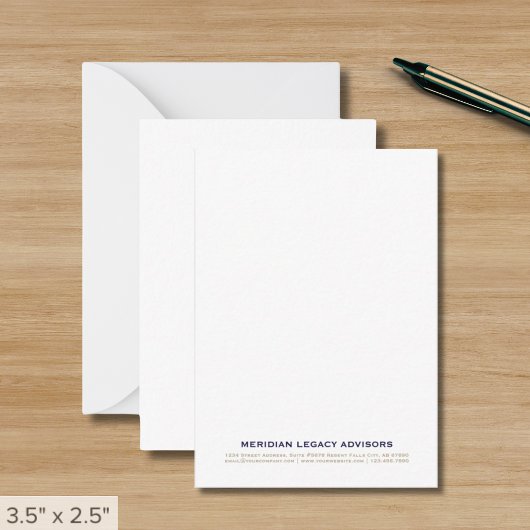 Eenvoudige typografische Business Note-Kaart Notitiekaartje