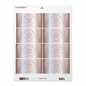 Eenvoudige typografische cirkel roos goud lijst lo etiket (Full Sheet)