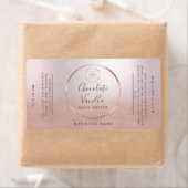 Eenvoudige typografische cirkel roos goud lijst lo etiket (Insitu)