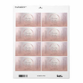 Eenvoudige typografische cirkel roos goud lijst lo etiket (Full Sheet)