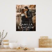 Eenvoudige typografische foto bruiloft poster (Keuken)