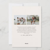 Eenvoudige typografische foto Kerstmis Feestdagenkaart (Achterkant)