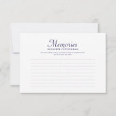 Eenvoudige Typografische Memories Aangepaste foto  RSVP Kaartje (Voorkant)