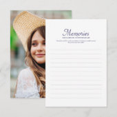 Eenvoudige Typografische Memories Aangepaste foto  RSVP Kaartje (Voorkant / Achterkant)