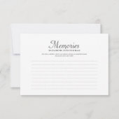 Eenvoudige Typografische Memories Aangepaste foto  RSVP Kaartje (Voorkant)