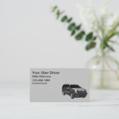 Eenvoudige Uber Drive SUV Visitekaartjes (Staand voorkant)
