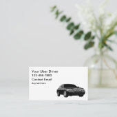 Eenvoudige Uber Driver bewerkbare Visitekaartjes (Staand voorkant)