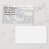 Eenvoudige Uber Driver Visitekaartjes Bewerkbaar O (Voorkant / Achterkant)