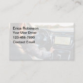 Eenvoudige Uber Driver Visitekaartjes Bewerkbaar O (Voorkant)