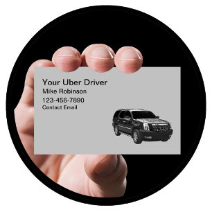 Eenvoudige Uber-rijbewijs SUV- visitekaartjes