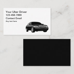 Eenvoudige Uber-stuurprogramma Bewerkbare Zakelijk Visitekaartje