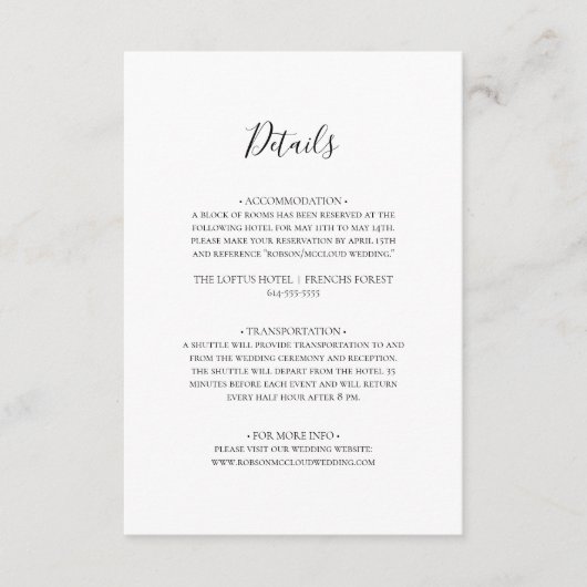 Eenvoudige uitbreidingskaart voor details informatiekaartje (Voorkant)