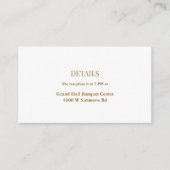 Eenvoudige uitbreidingskaart voor moderne bruiloft informatiekaartje (Voorkant)