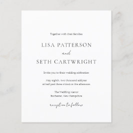 Eenvoudige uitnodigende uitnodiging voor klassieke